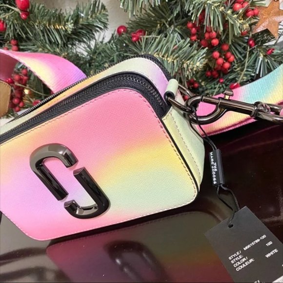 Mⓐ:rc Jac0b Rainbow Snapshot Pink Crossbody Camera Bag - Picture 2 of 8